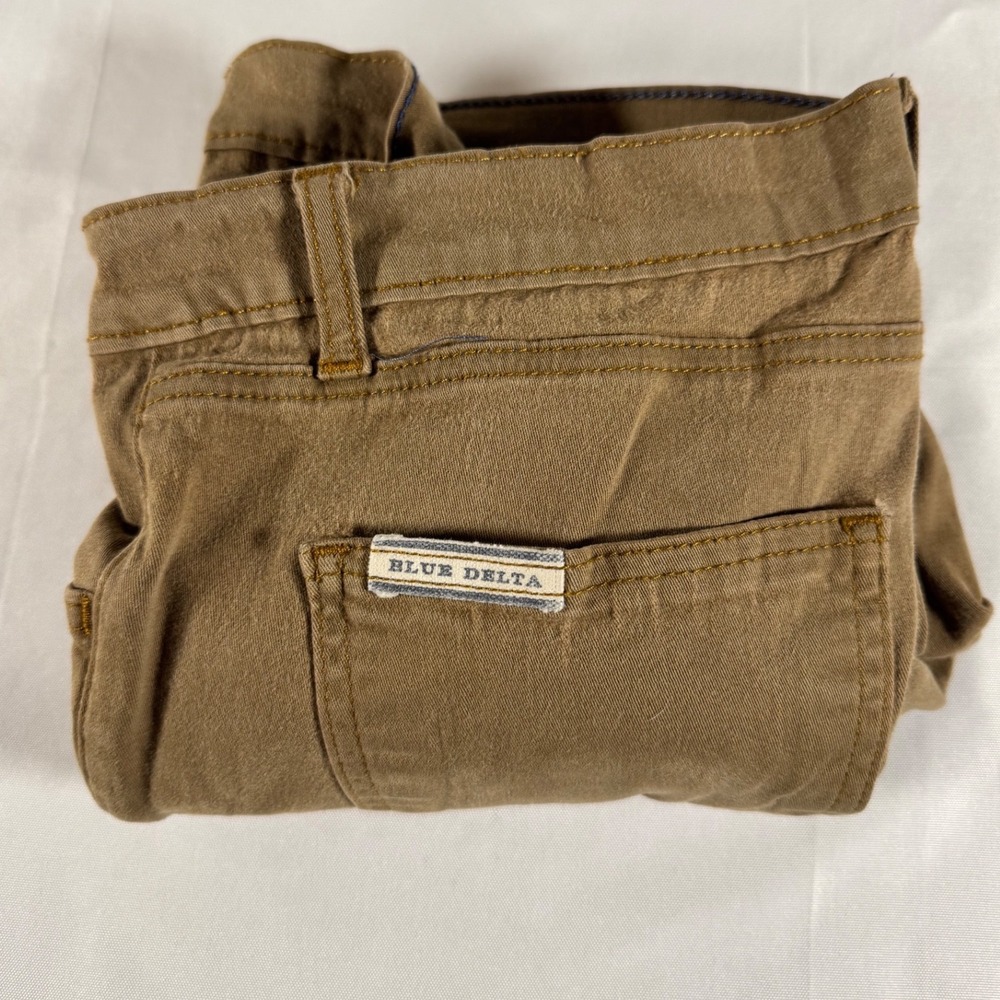 Blue Delta Mens Custom Denim Jeans Tan Khaki Straight Leg Pants 31x26